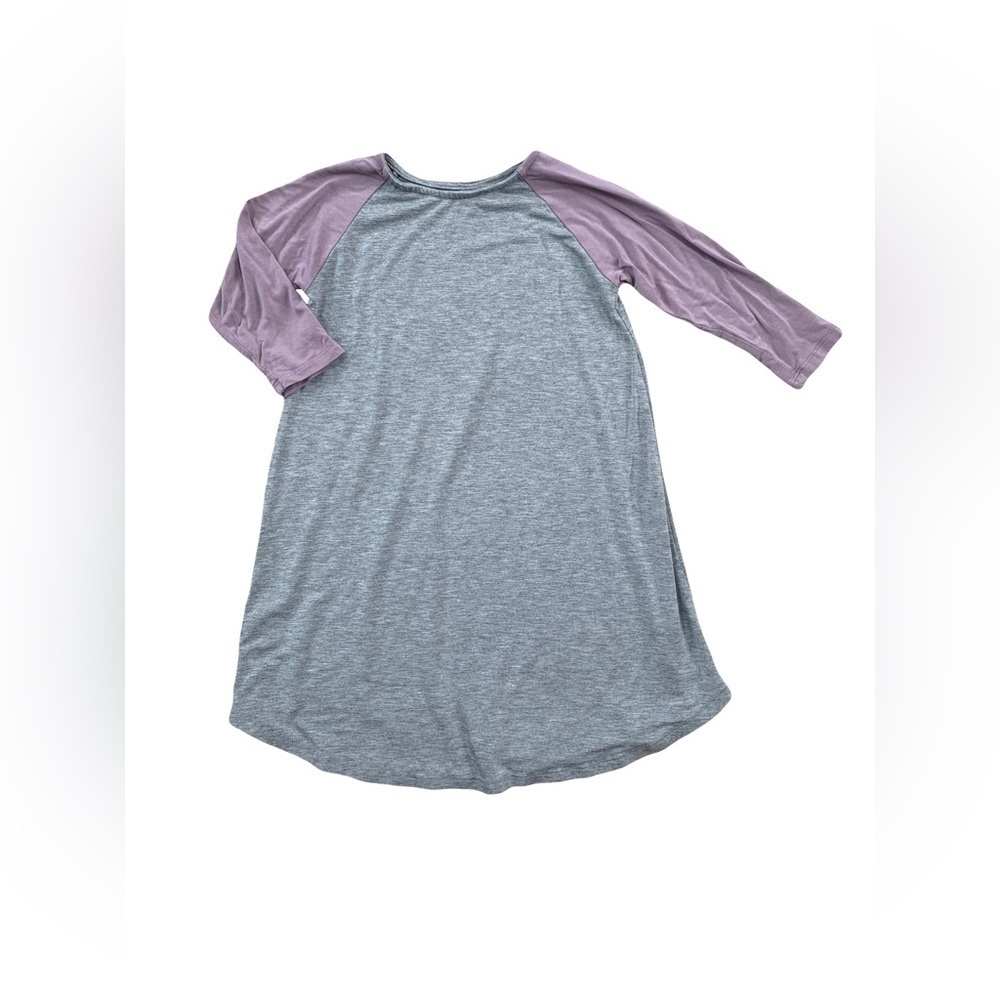 Remie Girl Size 5 Grey Raglan Shirt Dress
